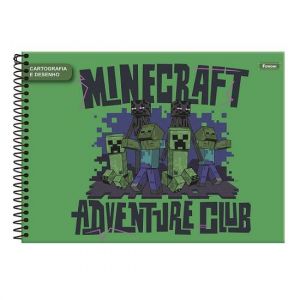 Caderno de Cartografia e Desenho - Minecraft - Foroni - Caderno de