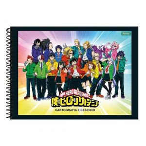 Caderno Espiral Cartografia 80 Folhas Capa Dura My Hero Academia 337024 Foroni 