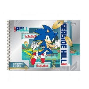 Caderno Espiral Cartografia 80 Folhas Capa Dura Sonic Tilibra  - Envio de Capas Conforme Disponibilidade do Estoque