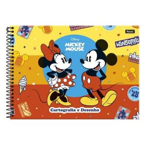 Caderno Espiral Cartografia 80 Folhas Capa Dura Mickey 3368849 Foroni