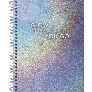 Caderno Espiral Colegial (Médio) 1 Matéria 80 Folhas Capa Dura Glow Tilibra - Envio de Capas Conforme Disponibilidade do Estoque