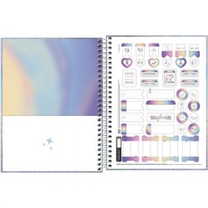 Caderno Espiral Colegial (Médio) 1 Matéria 80 Folhas Capa Dura Glow Tilibra - Envio de Capas Conforme Disponibilidade do Estoque