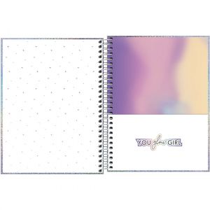 Caderno Espiral Colegial (Médio) 1 Matéria 80 Folhas Capa Dura Glow Tilibra - Envio de Capas Conforme Disponibilidade do Estoque