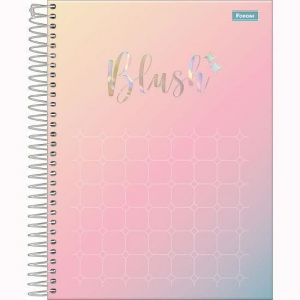 Caderno Espiral Colegial (Médio) 1 Matéria 80 Folhas Capa Dura Blush Pauta Branca Foroni - Envio de Capas Conforme Disponibilidade do Estoque