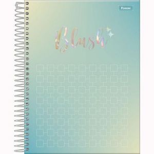 Caderno Espiral Colegial (Médio) 1 Matéria 80 Folhas Capa Dura Blush Pauta Branca Foroni - Envio de Capas Conforme Disponibilidade do Estoque