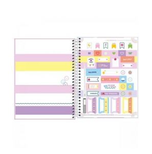 Caderno Espiral Colegial (Médio) 1 Matéria 80 Folhas Capa Dura Happy Tilibra - Envio de Capas Conforme Disponibilidade do Estoque