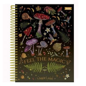 Caderno Espiral Colegial (Médio) 1 Matéria 80 Folhas Capa Dura Magic Land 316144 Foroni - Envio de Capas Conforme Disponibilidade do Estoque