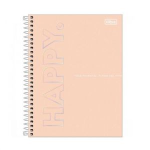 Caderno Espiral Colegial (Médio) 10 Matérias 160 Folhas Capa Dura Happy Tilibra - Envio de Capas Conforme Disponibilidade do Estoque