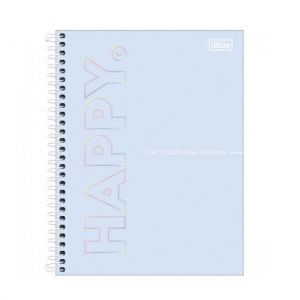 Caderno Espiral Colegial (Médio) 10 Matérias 160 Folhas Capa Dura Happy Tilibra - Envio de Capas Conforme Disponibilidade do Estoque