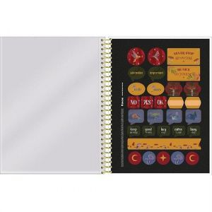 Caderno Espiral Colegial (Médio) 10 Matérias 160 Folhas Capa Dura Magic Land 316145 Foroni - Envio de Capas Conforme Disponibilidade do Estoque