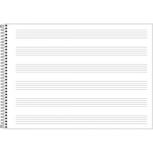 Caderno Espiral De Música Capa Flexível 1/4 (Pequeno) 48 Folhas Tilibra - Envio de Capas Conforme Disponibilidade do Estoque