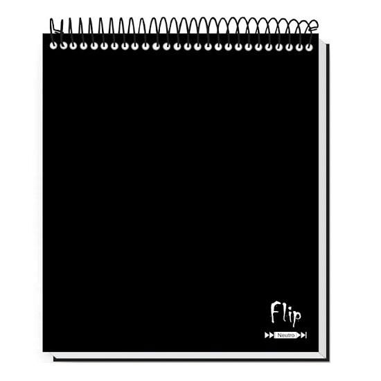 Caderno Espiral Flip 1 Matéria 80 Folhas Capa Dura Sem Pauta Neutro 2554 Tamoio