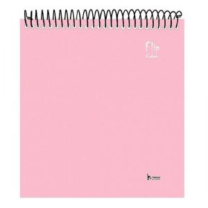 Caderno Espiral Flip 10 Matérias 160 Folhas Capa Dura Colors Rosa 2188 Tamoio