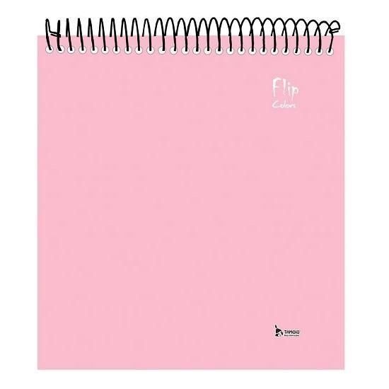 Caderno Espiral Flip 10 Matérias 160 Folhas Capa Dura Colors Rosa 2188 Tamoio