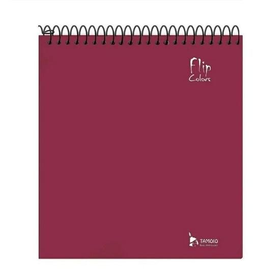 Caderno Espiral Flip 10 Matérias 160 Folhas Capa Dura Colors Vinho 2413 Tamoio