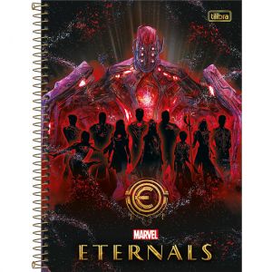 Caderno Espiral Universitário (Grande) 1 Matéria 80 Folhas Capa Dura Eternals Tilibra - Envio de Capas Conforme Disponibilidade do Estoque