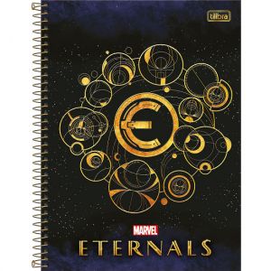 Caderno Espiral Universitário (Grande) 1 Matéria 80 Folhas Capa Dura Eternals Tilibra - Envio de Capas Conforme Disponibilidade do Estoque