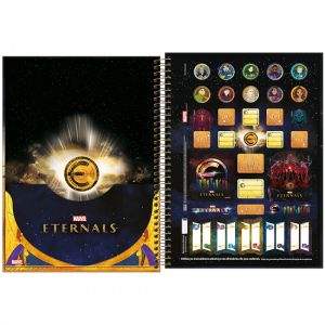 Caderno Espiral Universitário (Grande) 1 Matéria 80 Folhas Capa Dura Eternals Tilibra - Envio de Capas Conforme Disponibilidade do Estoque