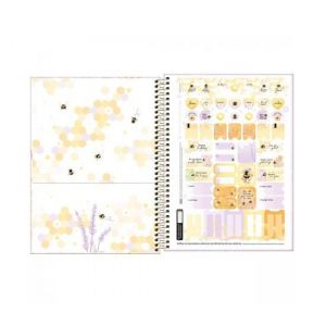 Caderno Espiral Universitário (Grande) 1 Matéria 80 Folhas Capa Dura Honey Bee Tilibra -