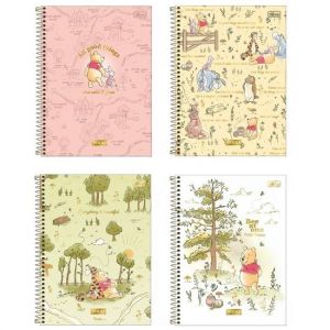 Caderno Espiral Universitário (Grande) 1 Matéria 80 Folhas Capa Dura Pooh Tilibra -  Envio de Capas Conforme Disponibilidade do Estoque