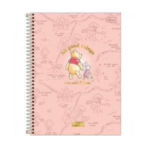 Caderno Espiral Universitário (Grande) 1 Matéria 80 Folhas Capa Dura Pooh Tilibra -  Envio de Capas Conforme Disponibilidade do Estoque