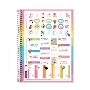 Caderno Espiral Universitário (Grande) 1 Matéria 80 Folhas Hug Me Tilibra - Envio de Capas Conforme Disponibilidade do Estoque