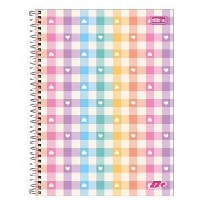 Caderno Espiral Universitário (Grande) 1 Matéria 96 Folhas Capa Dura Feminino Mais Tilibra - Envio de Capas Conforme Disponibilidade do Estoque