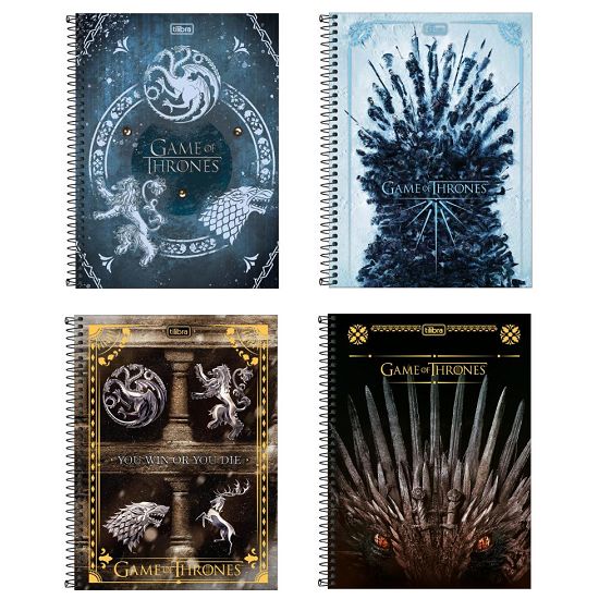 Caderno Espiral Universitário (Grande) 1 Matéria Capa Dura Game Of Thrones Tilibra - Envio de Capas Conforme Disponibilidade do Estoque