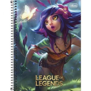 Caderno Espiral Universitário (Grande) 1 Matéria Capa Dura League Of Legends Tilibra - Envio de Capas Conforme Disponibilidade do Estoque