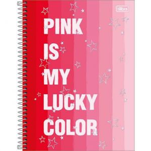 Caderno Espiral Universitário (Grande) 1 Matéria 80 Folhas Capa Dura Love Pink Tilibra - Envio de Capas Conforme Disponibilidade do Estoque