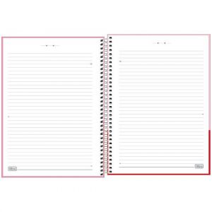 Caderno Espiral Universitário (Grande) 1 Matéria 80 Folhas Capa Dura Love Pink Tilibra - Envio de Capas Conforme Disponibilidade do Estoque