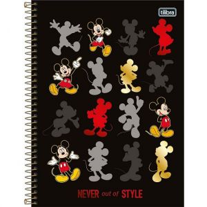 Caderno Espiral Universitário (Grande) 1 Matéria Capa Dura Mickey Tilibra - Envio de Capas Conforme Disponibilidade do Estoque