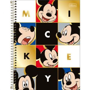 Caderno Espiral Universitário (Grande) 1 Matéria Capa Dura Mickey Tilibra - Envio de Capas Conforme Disponibilidade do Estoque