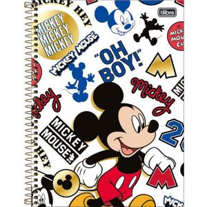 Caderno Espiral Universitário (Grande) 1 Matéria Capa Dura Mickey Tilibra - Envio de Capas Conforme Disponibilidade do Estoque