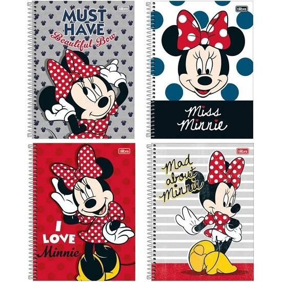 Caderno Espiral Universitário (Grande) 1 Matéria Capa Dura Minnie Light Tilibra - Envio de Capas Conforme Disponibilidade do Estoque