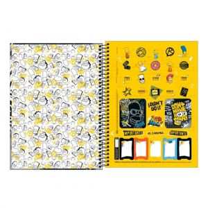 Caderno Espiral Universitário (Grande) 1 Matéria Capa Dura Simpsons Tilibra - Envio de Capas Conforme Disponibilidade do Estoque