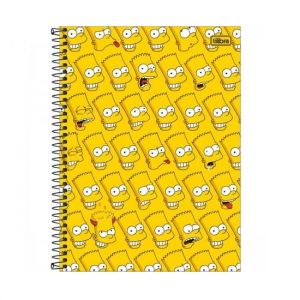 Caderno Espiral Universitário (Grande) 1 Matéria Capa Dura Simpsons Tilibra - Envio de Capas Conforme Disponibilidade do Estoque