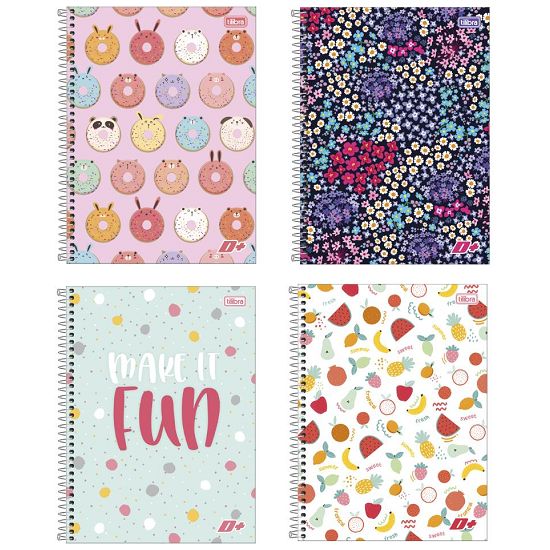 Caderno Espiral Universitário (Grande) 10 Matérias Capa Dura Feminino Mais   Tilibra - Envio de Capas Conforme Disponibilidade do Estoque