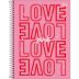 Caderno Espiral Universitário (Grande) 10 Matérias 160 Folhas Capa Dura Love Pink Tilibra - Envio de Capas Conforme Disponibilidade do Estoque