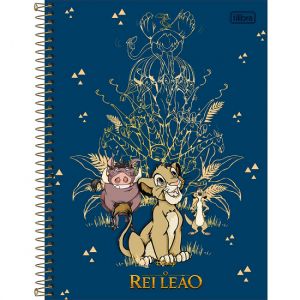 Caderno Espiral Universitário (Grande) 10 Matérias Capa Dura Rei Leão Tilibra - Envio de Capas Conforme Disponibilidade do Estoque