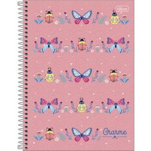 Caderno Espiral Universitário (Grande) 16 Matérias 256 Folhas Capa Dura Charme Tilibra - Envio de Capas Conforme Disponibilidade do Estoque