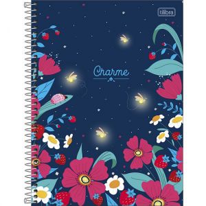 Caderno Espiral Universitário (Grande) 16 Matérias 256 Folhas Capa Dura Charme Tilibra - Envio de Capas Conforme Disponibilidade do Estoque