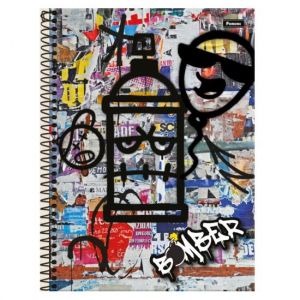 Caderno Espiral Universitário (Grande) 1 Matéria 80 Folhas Capa Dura Bomber 3167401 Foroni - Envio de Capas Conforme Disponibilidade do Estoque 