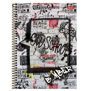 Caderno Espiral Universitário (Grande) 1 Matéria 80 Folhas Capa Dura Bomber 3167401 Foroni - Envio de Capas Conforme Disponibilidade do Estoque 