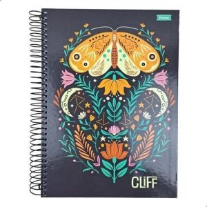 Caderno Espiral Universitário (Grande) 1 Matéria 80 Folhas Capa Dura Cliff Feminino 306680 Foroni - Envio de Capas Conforme Disponibilidade do Estoque