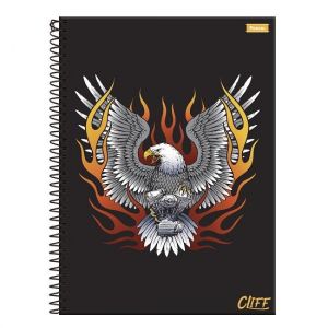 Caderno Espiral Universitário (Grande) 1 Matéria 80 Folhas Capa Dura Cliff Masculino 306685 Foroni - Envio de Capas Conforme Disponibilidade do Estoque