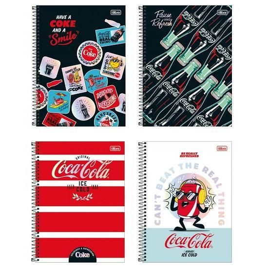 Caderno Espiral Universitário (Grande) 1 Matéria 80 Folhas Capa Dura Coca Cola Tilibra - Envio de Capas Conforme Disponibilidade do Estoque