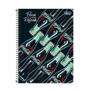 Caderno Espiral Universitário (Grande) 1 Matéria 80 Folhas Capa Dura Coca Cola Tilibra - Envio de Capas Conforme Disponibilidade do Estoque