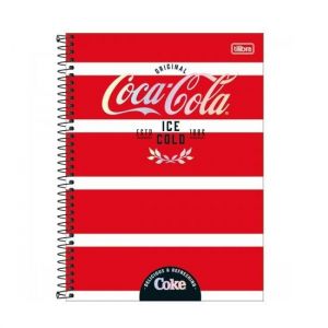 Caderno Espiral Universitário (Grande) 1 Matéria 80 Folhas Capa Dura Coca Cola Tilibra - Envio de Capas Conforme Disponibilidade do Estoque