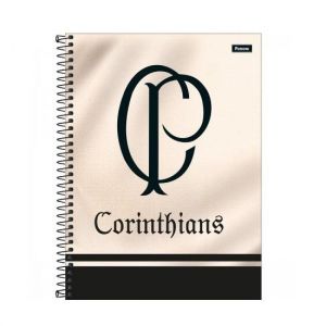 Caderno Espiral Universitário (Grande) 1 Matéria 80 Folhas Capa Dura Corinthians 338875 Foroni - Envio de Capas Conforme Disponibilidade do Estoque